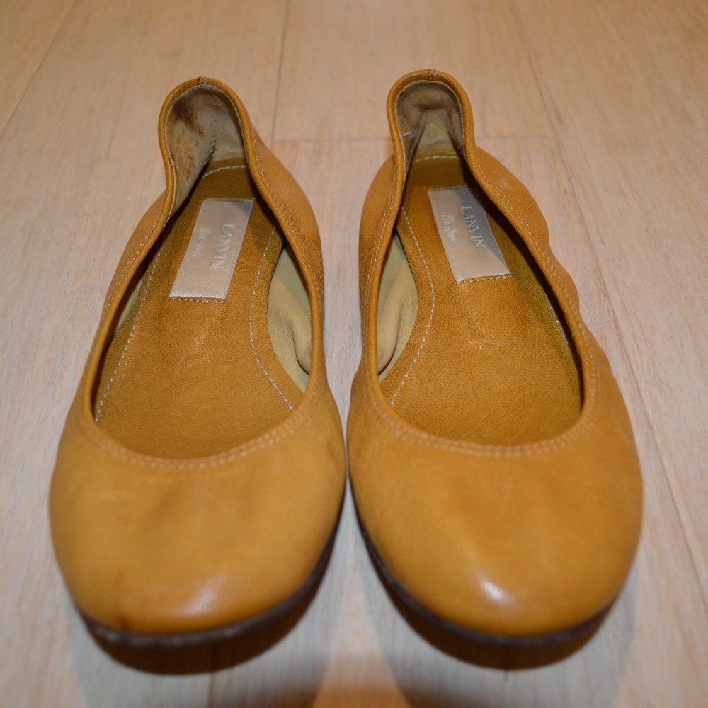 Lanvin Mustard Yellow Ballet Flats